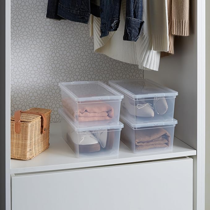Simplify Storage Bins with Lids | Dimensions: 13.23"x 7.5"x 4.5" |6 Pack| - Image 4