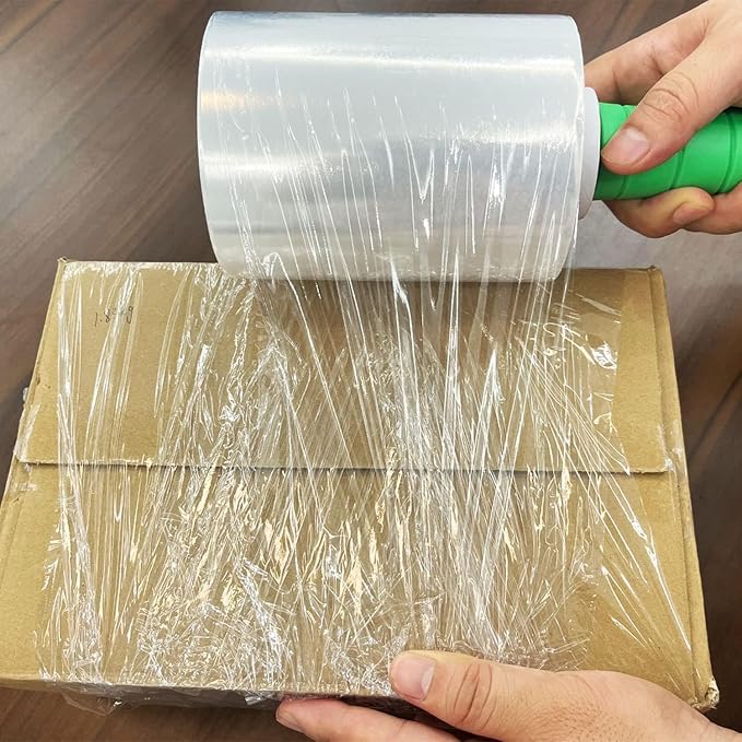 2-Pack Industrial Mini Clear Stretch Wrap Film 80 Gauge 5.1" 1000ft - Image 4