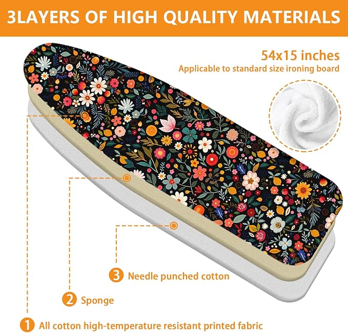 Ironing Board Cover and Pad 15"x54" Thick Standard Size - Image 3