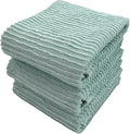 Seafoam Sage Aqua Green Kitchen Dish Towels, 100% Cotton by SerafinaHome