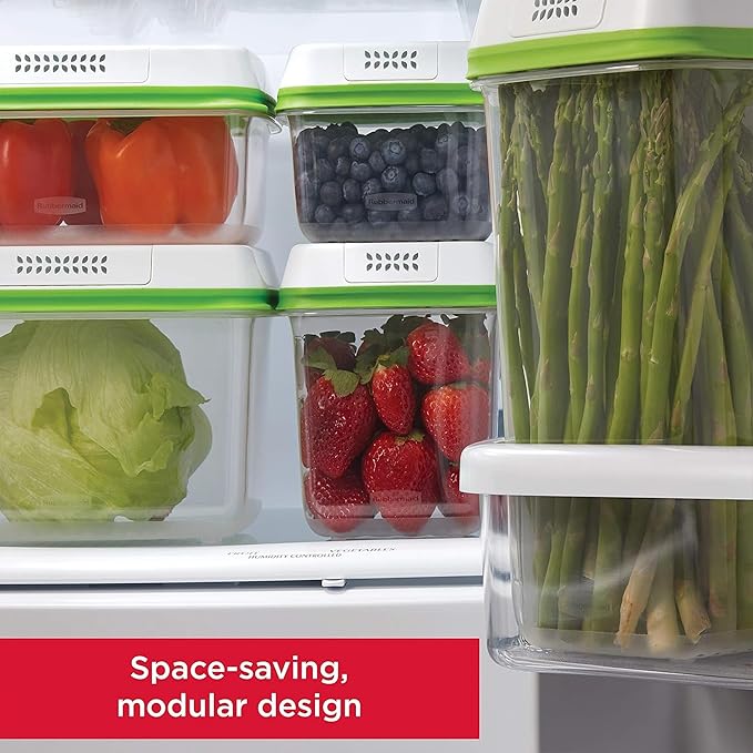 Rubbermaid FreshWorks Produce Saver, Medium and Large Storage Containers - Image 4