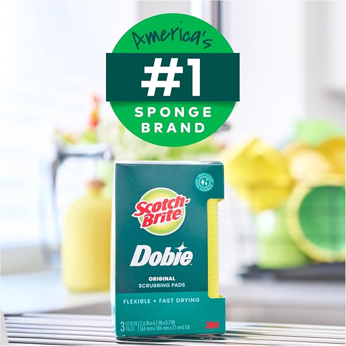Scotch-Brite Dobie Non-Scratch All-Purpose Scrub Pads, 12 Pack | 12 Total Pads - Image 9