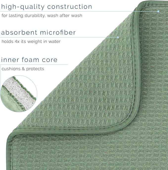 S&T INC. Dish Drying Mat, Extra Large Kitchen Counter Mat - Image 3