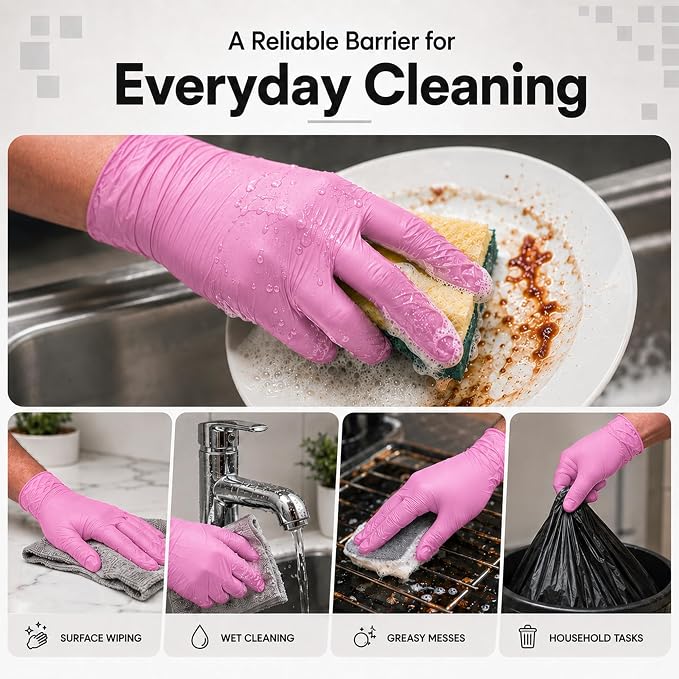 ForPro Disposable Nitrile Gloves, Chemical Resistant, Powder-Free, Latex-Free - Image 4