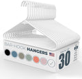 Plastic Hangers 30 Pack – Made in the USA – 6lb Capacity Standard Clothes by NeatiesHangers