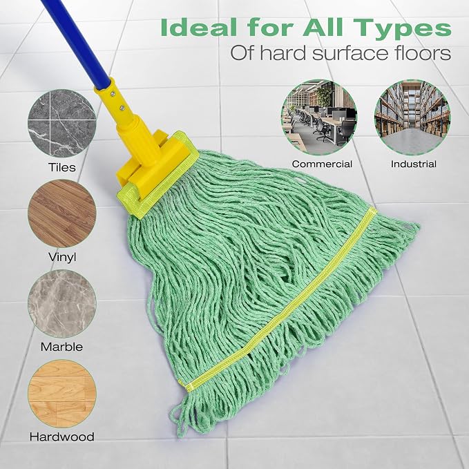Matthew Cleaning 3Pcs 5'' Headband White&Orange&Green 24Oz Commercial String - Image 3