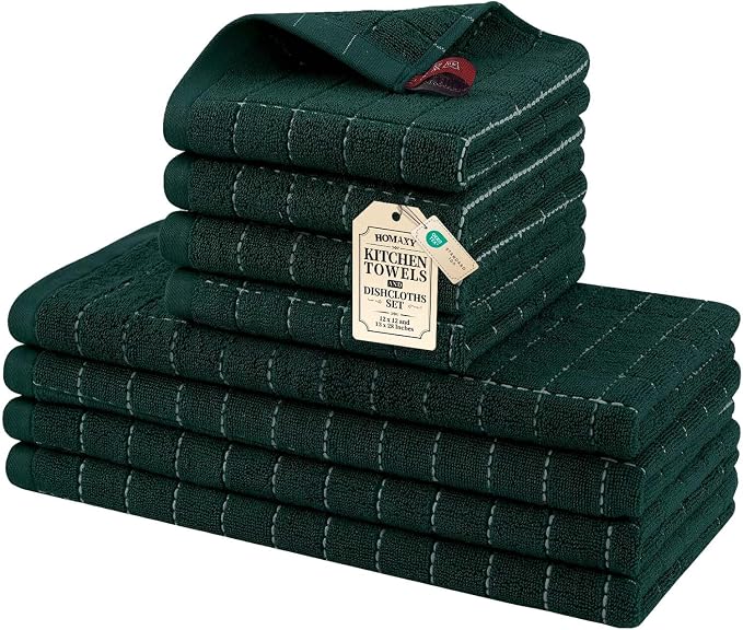 Homaxy Kitchen Towels and Dishcloths Set by Homaxy