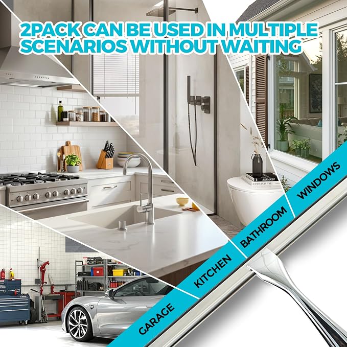 2pcs Shower Squeegee for Glass Doors - Image 2