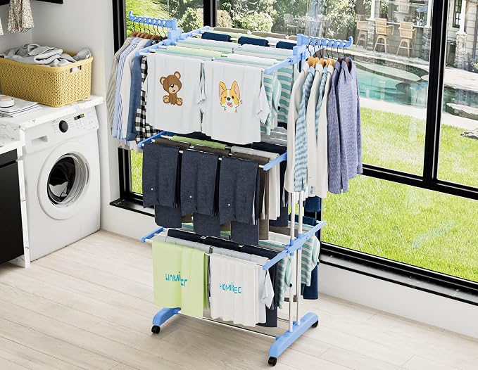 HOMIDEC Clothes Drying Rack, 4-Tier Foldable Drying Rack Clothing | Foldable - Image 3