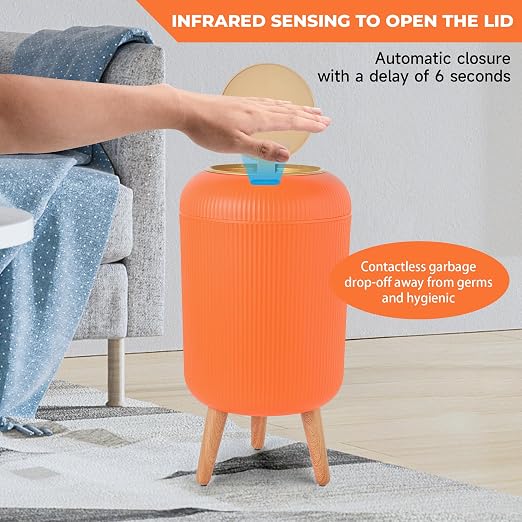 Pukomc Smart Sensor Wastebasket, Convenient and Hygienic Easy to Use | - Image 3