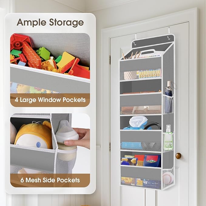 2 Pcs Over The Door Organizer Large Capacity Hanging Storage Room Organizer - Image 4