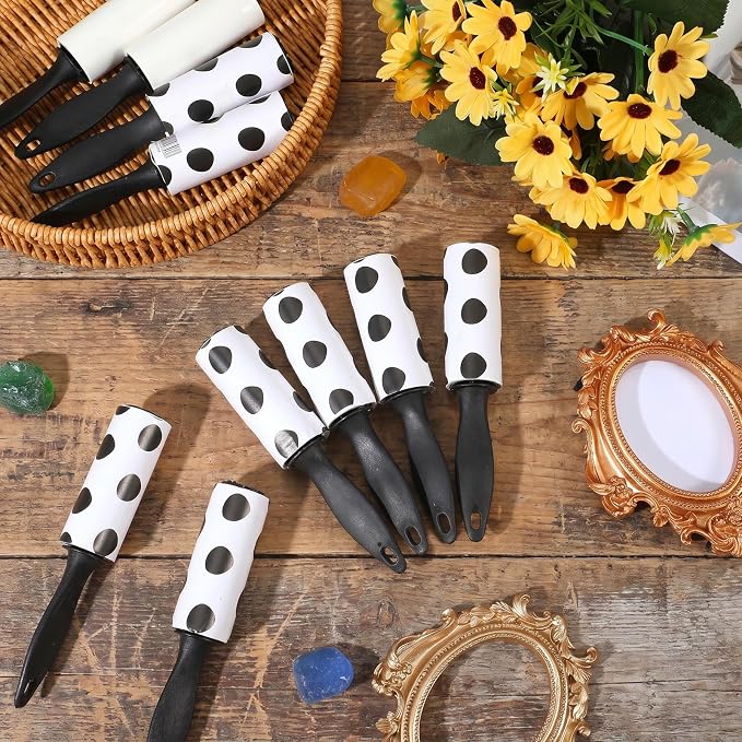 50 Pcs Lint Roller for Clothes, Mini Lint Roller Bulk Travel Size Sticky Hair - Image 3