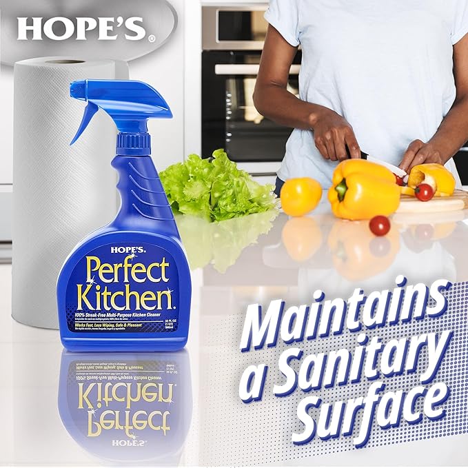HOPE'S Perfect Kitchen Cleaner Spray - 32 Oz No-Residue All Purpose Cleaning - Image 4