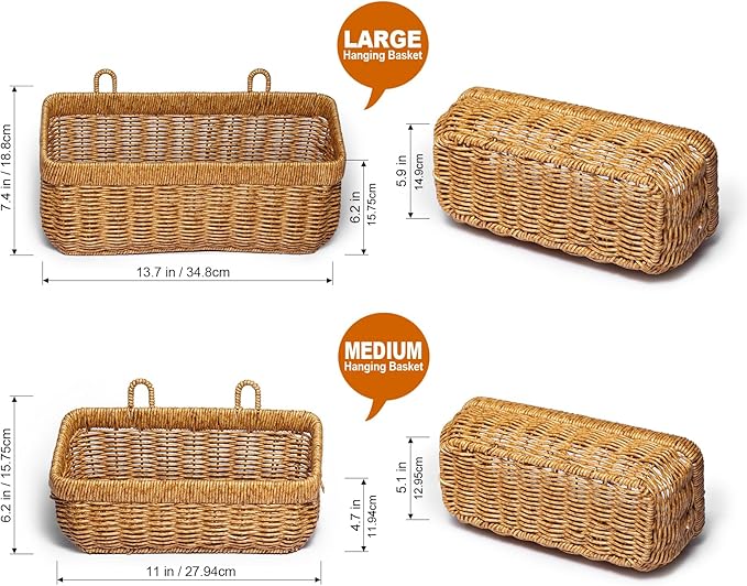 2 PCS Fruit Racks, Kitchen Hanging Basket, Open Storage Bins, Fruit And - Image 6