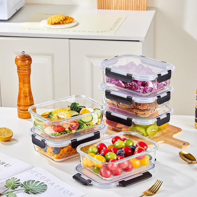 Liuruiyu 10 Pack 21.6oz Glass Food Storage Containers - Image 2