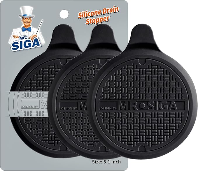 MR.SIGA Silicone Bathtub Stopper, Drain Stopper by MRSIGA