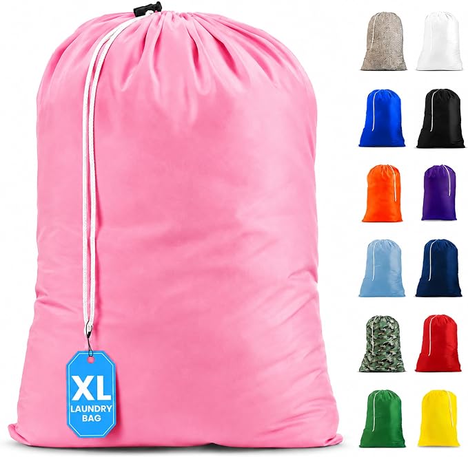 Pink Extra Large Heavy Duty Laundry Bag 30" x 40" by Handy+Laundry