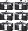 TAILI 6 Pack Black Extra Large Moving Bags, Storage Bag by TAILI