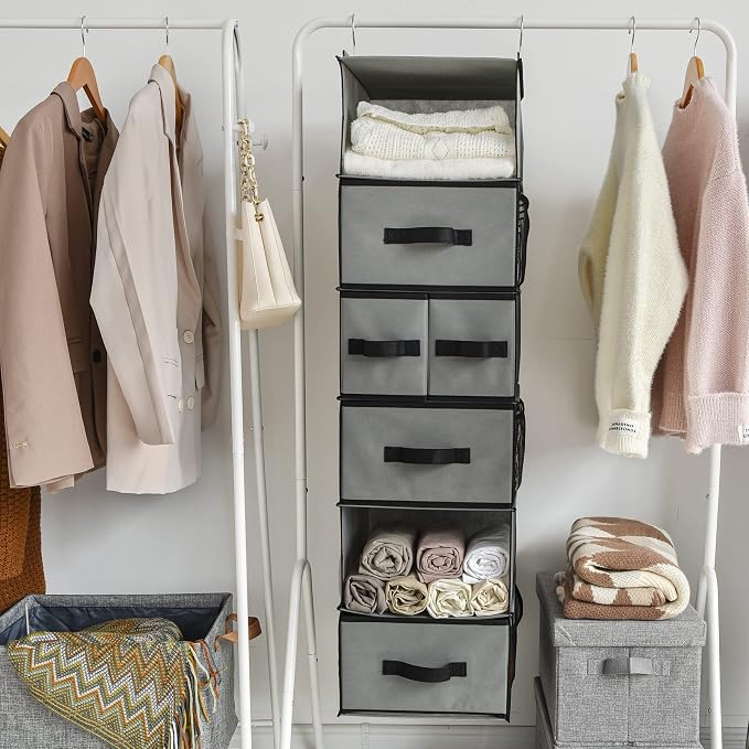 GRANNY SAYS Hanging Closet Organizer, 5 Drawers, 6 Shelves, 6 Pockets, 6 - Image 8