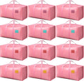12 Pack Moving Bags with Full-Open Side Zipper, Extra Large 93L Heavy Duty by RMOHRO