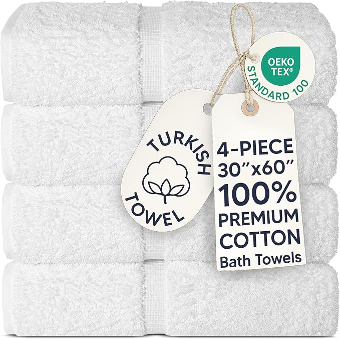 Chakir Turkish Linens 100% Cotton 2-Pack Bath Towels 30x60, | Premium Cotton by ChakirTurkishLinens