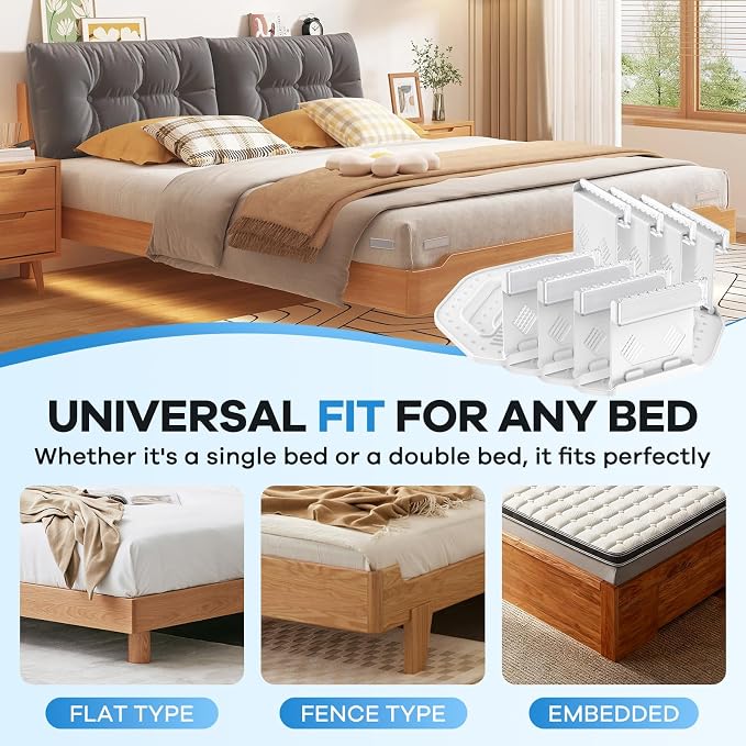 Upgrade Bed Sheet Holders for Corners Keep Sheets Firm & Tight, Foldable Lock - Image 9
