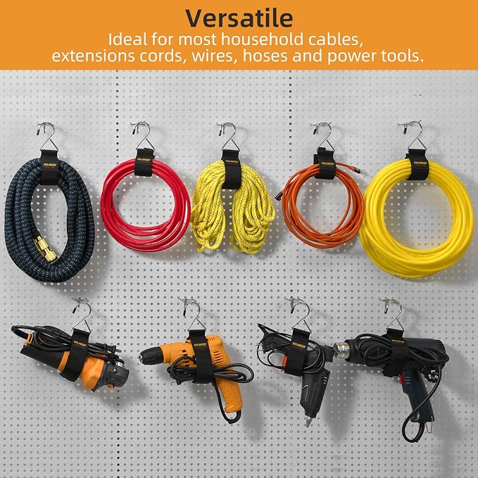 Trilancer Heavy Duty Storage Straps, Cord Organizer and Hanger | Hook-and-Loop - Image 2