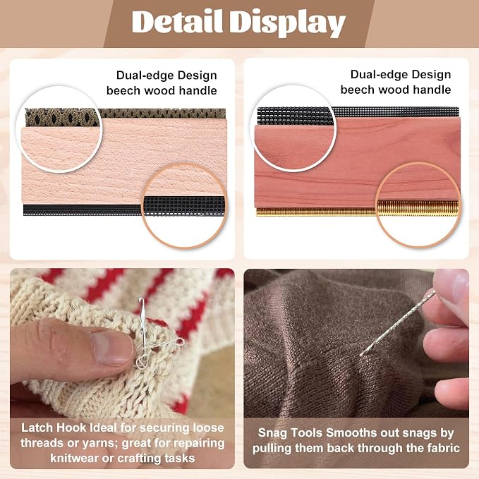 Cashmere Comb Double Sided Sweater Shaver Snag Repair Tool Kit - Image 3