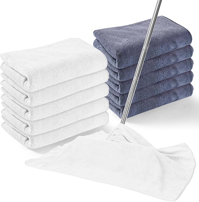 SmoothNovelty 10 Pcs Extra Large Microfiber Cloth 30" x 20" Large Floor by SmoothNovelty