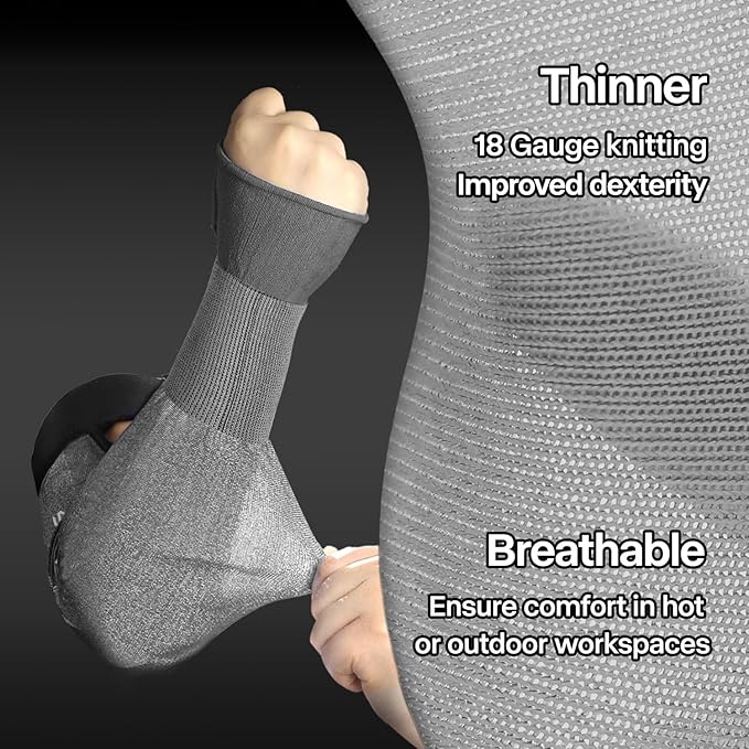 Schwer AIR-SKIN ANSI A6 Cut Resistant Arm Sleeves for Men&Women S903, 22in Non-PFAS Arm Protectors for High Risk Work, Arm Protectors for Thin Skin, Gardening Sleeves for Farming, Lightweight