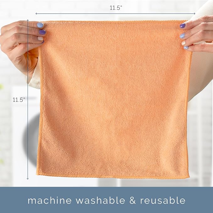 S&T INC. Microfiber Cleaning Cloth, 50 Pack, 11.5" x 11.5" - Image 6