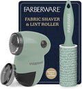 Farberware Fabric Shaver & Lint Roller Set, Portable | Sticky sheets lift pet by BestBrands