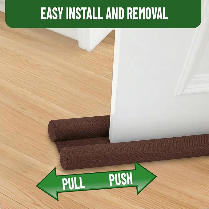Evelots Door Draft Stopper, Covers Door Gaps up to 2 Inches, Door Noise Blocker - Image 8