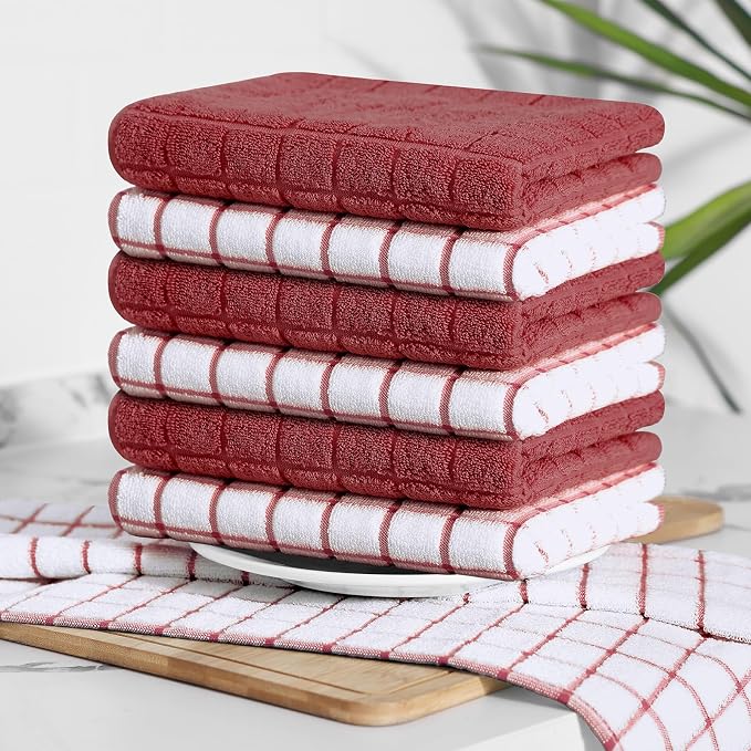 Homaxy Large Premium Cotton Kitchen Towels 16"x 28", 4 Pack - Image 8