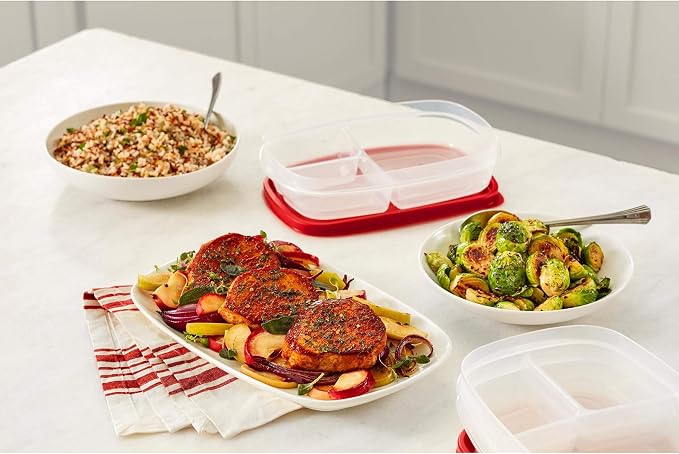 Rubbermaid EasyFindLids Meal Prep Containers 5.1 Cup Red - Image 5