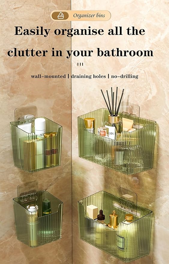Lae Nuvole Adhesive Cabinet Door Organizer, 2 Pack Wall Shower Caddy - Image 4