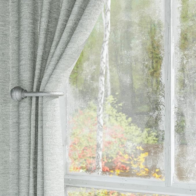 Hion Curtain Holdbacks Silver 4pcs, Curtain Tiebacks Wall Mounted Hooks | - Image 6