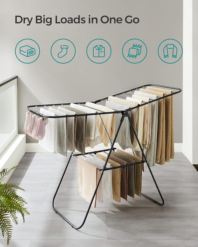 SONGMICS Clothes Drying Rack, - Image 3