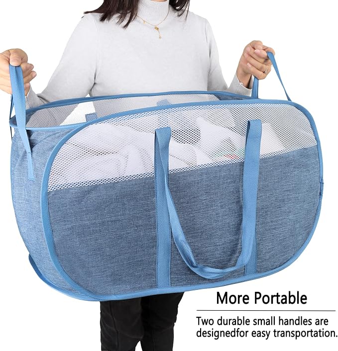 Pop Up Laundry Hamper，with Durable Handles collapsible laundry basket，Easy to - Image 2