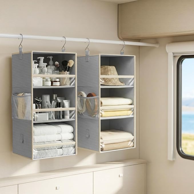 STORAGE MANIAC 6-Shelf Hanging Closet Organizer and Storage, 2 Separable - Image 8