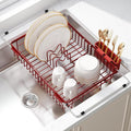 JASIWAY Red Dish Drying Rack Over the Sink by JASIWAY