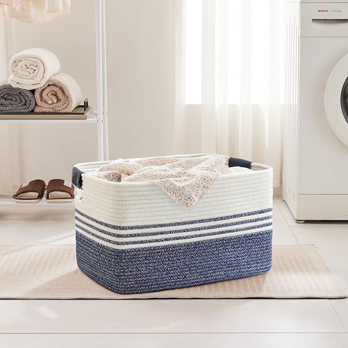 72L Woven Laundry Basket Hamper - Image 3