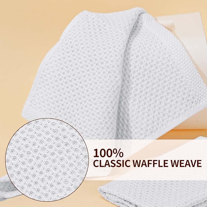 Cotton Dish Cloths 6 Pack, 12x12 Inch – Super Absorbent, Quick-Dry & Reusable - Image 3
