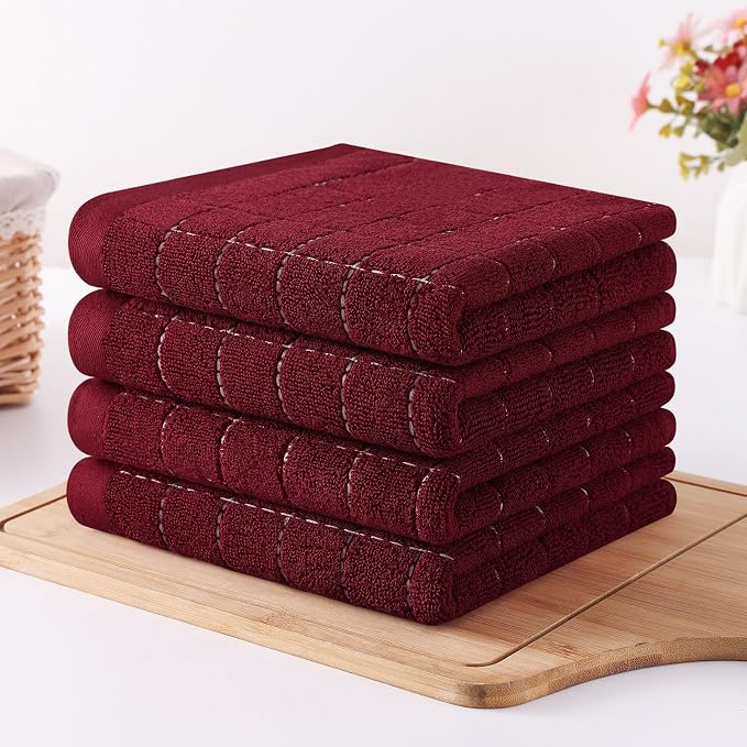 Homaxy 100% Cotton Terry Kitchen Towels, 12 Pack - Image 8