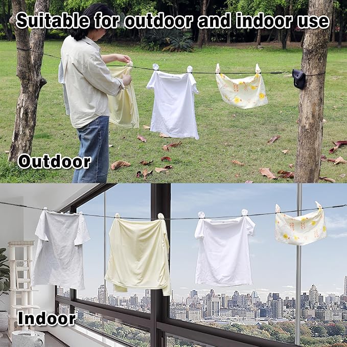 EXVITAL Portable Travel Clothesline Lightweight Camping Clothes Line - Image 5