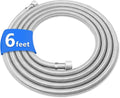 6FT Stainless Steel Braided Water Supply Line for Dishwasher, Brass 3/8 Inch Compression x 3/8 Inch Compression Connections, Food Grade PEX Inner Tube Water Hose