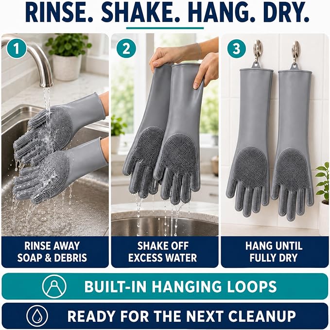 Silicone Dishwashing Gloves - Image 7