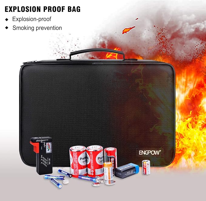ENGPOW Battery Organizer Storage Box w/Tester, Protects Up to 220 Batteries | - Image 5