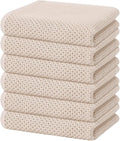 Homaxy 100% Cotton Waffle Weave Kitchen Dish Towels 6-Pack, Ultra Soft by Homaxy
