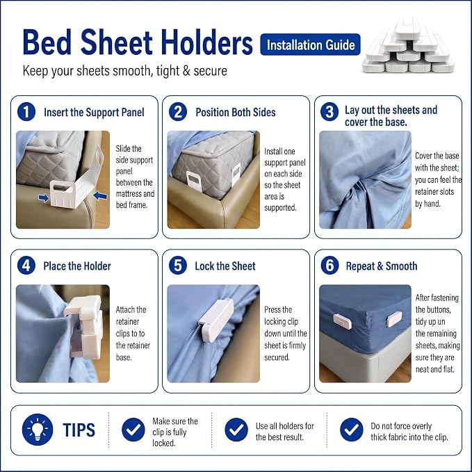 The Original Patented Fitted Sheet Holders - Image 3